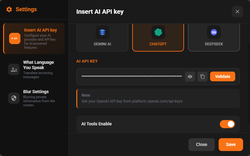 WhatsApp AI Chatbot API Key Setup - Insert ChatGPT, Gemini or DeepSeek API Key in Lion CRM