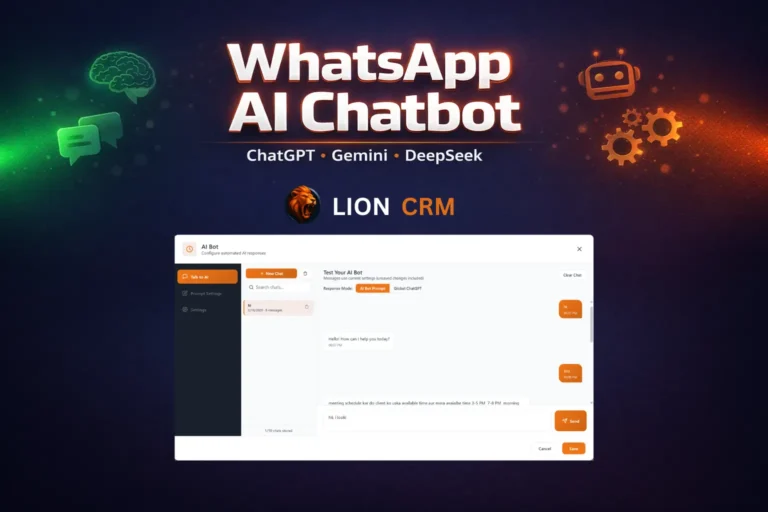 WhatsApp AI Chatbot Chrome Extension - Use ChatGPT Gemini DeepSeek on WhatsApp Web with Lion CRM