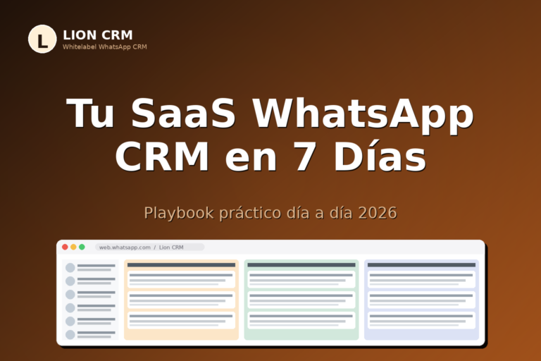 Cómo Lanzar Tu SaaS de WhatsApp CRM en 7 Días (2026)