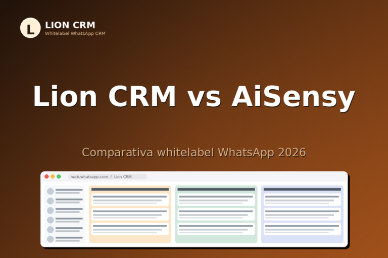 Lion CRM vs AiSensy: Comparativa Whitelabel WhatsApp 2026