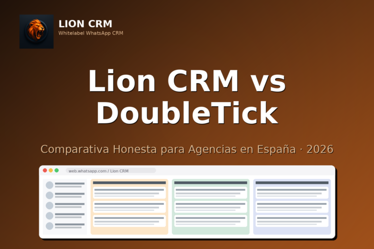 Lion CRM vs DoubleTick: Comparativa Honesta para Agencias en España (2026)
