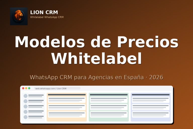 Modelos de Precios Whitelabel WhatsApp CRM para Agencias en España (2026)