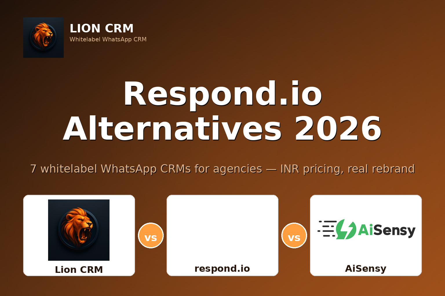 Respond.io Alternatives 2026 โ Lion CRM, Wati, AiSensy comparison for whitelabel agencies