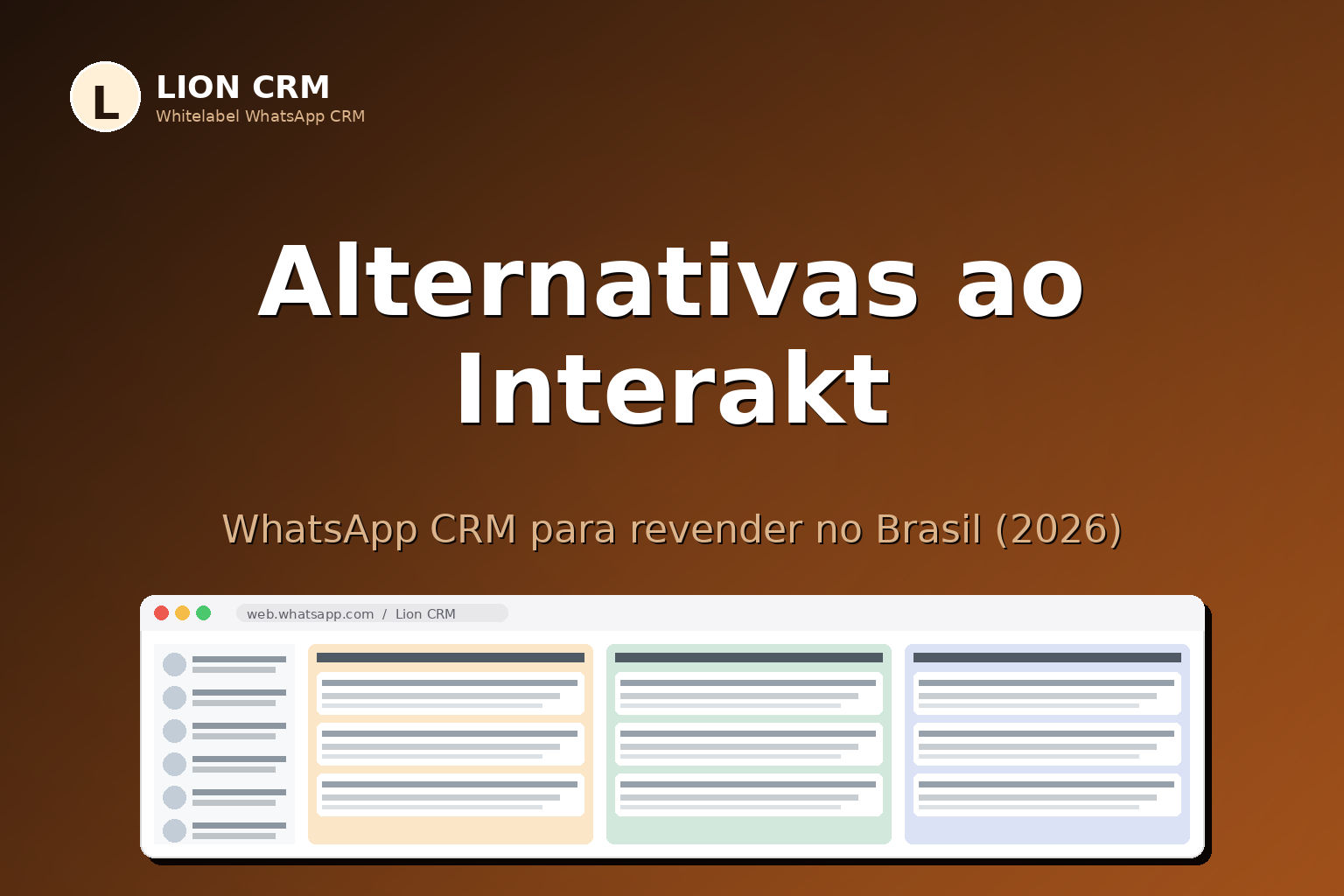 Alternativas ao Interakt no Brasil: As Melhores Opções de WhatsApp CRM para Revender (2026)