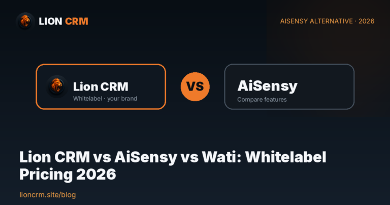 Lion CRM vs AiSensy vs Wati: Whitelabel Pricing 2026 — Lion CRM