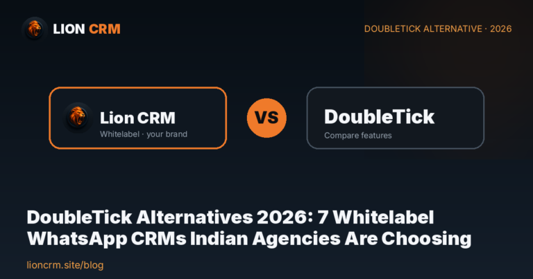 DoubleTick Alternatives 2026: 7 Whitelabel WhatsApp CRMs Indian Agencies Are Choosing — Lion CRM