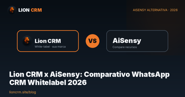 Lion CRM x AiSensy: Comparativo WhatsApp CRM Whitelabel 2026 — Lion CRM