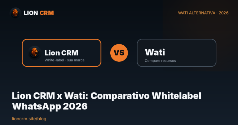 Lion CRM x Wati: Comparativo Whitelabel WhatsApp 2026 — Lion CRM