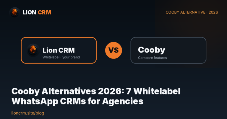 Cooby Alternatives 2026: 7 Whitelabel WhatsApp CRMs for Agencies โ Lion CRM