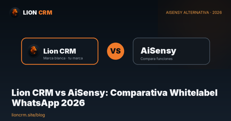 Lion CRM vs AiSensy: Comparativa Whitelabel WhatsApp 2026 — Lion CRM