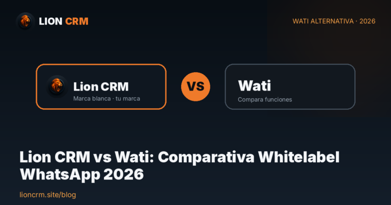 Lion CRM vs Wati: Comparativa Whitelabel WhatsApp 2026 — Lion CRM