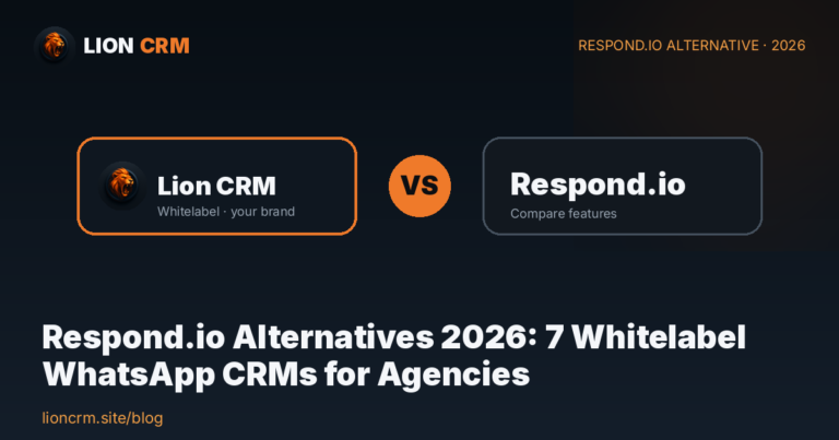 Respond.io Alternatives 2026: 7 Whitelabel WhatsApp CRMs for Agencies โ Lion CRM
