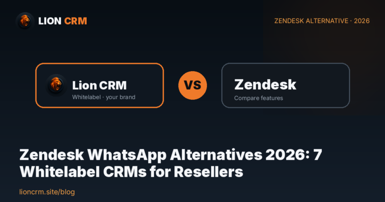 Zendesk WhatsApp Alternatives 2026: 7 Whitelabel CRMs for Resellers β Lion CRM