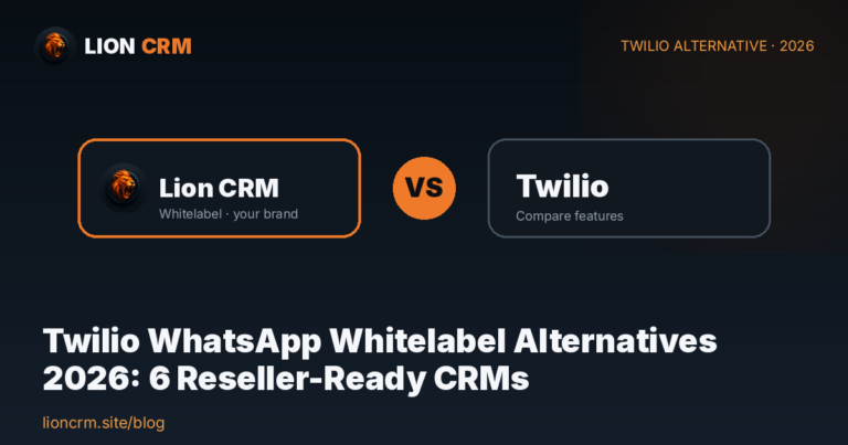 Twilio WhatsApp Whitelabel Alternatives 2026: 6 Reseller-Ready CRMs — Lion CRM