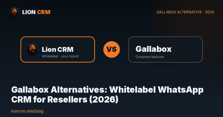 Gallabox Alternatives: Whitelabel WhatsApp CRM for Resellers (2026) — Lion CRM