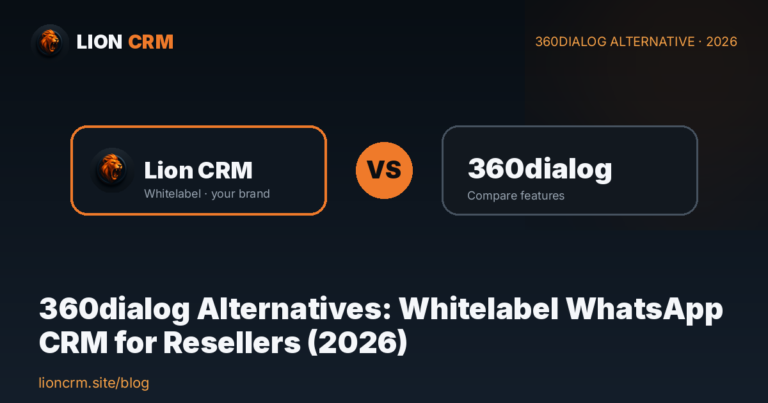 360dialog Alternatives: Whitelabel WhatsApp CRM for Resellers (2026) — Lion CRM