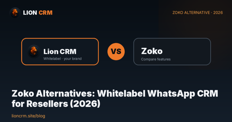 Zoko Alternatives: Whitelabel WhatsApp CRM for Resellers (2026) โ Lion CRM