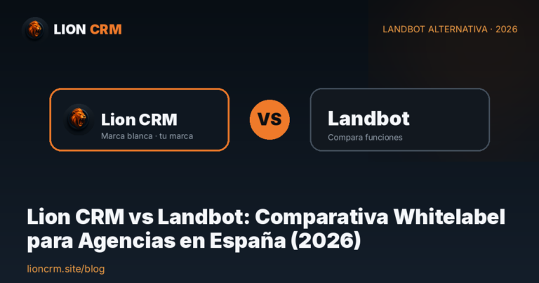 Lion CRM vs Landbot: Comparativa Whitelabel para Agencias en España (2026) — Lion CRM