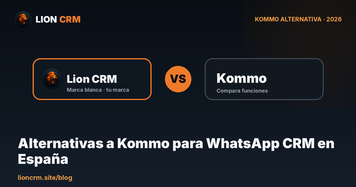 Alternativas a Kommo WhatsApp CRM en España para revendedores whitelabel