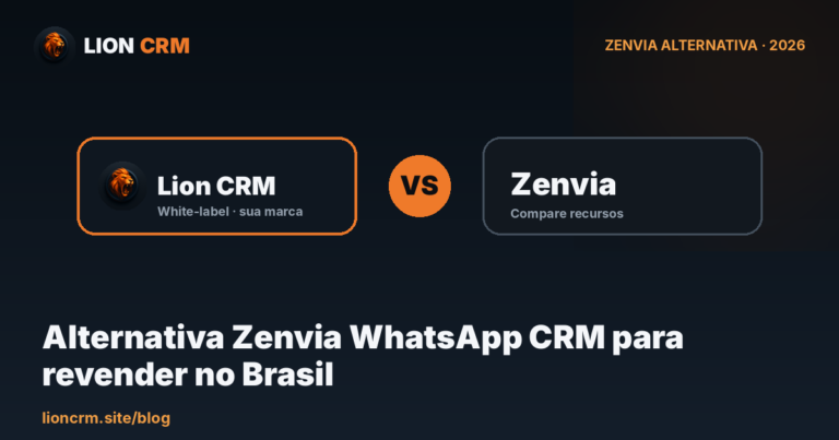 Alternativa Zenvia WhatsApp CRM para revender no Brasil