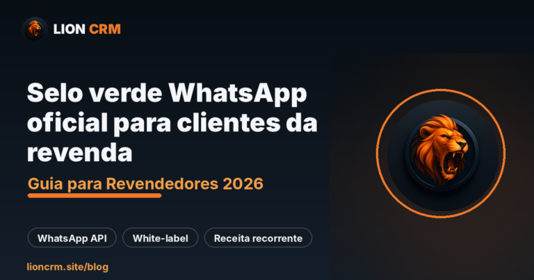 Selo verde WhatsApp oficial para clientes da revenda