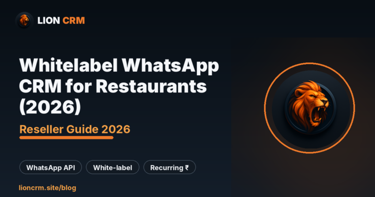 Whitelabel WhatsApp CRM for Restaurants (2026)