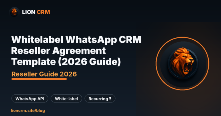 Whitelabel WhatsApp CRM Reseller Agreement Template (2026 Guide)