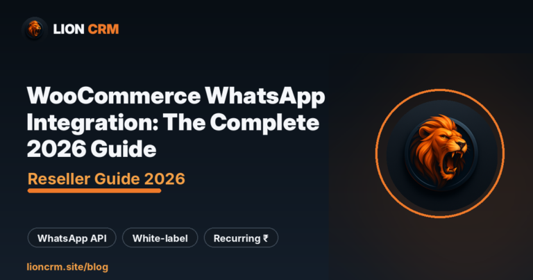 WooCommerce WhatsApp Integration: The Complete 2026 Guide — Lion CRM banner